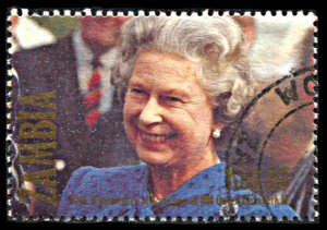 Zambia 565, used, 40th Anniversary of Queen Elizabeth's Reign