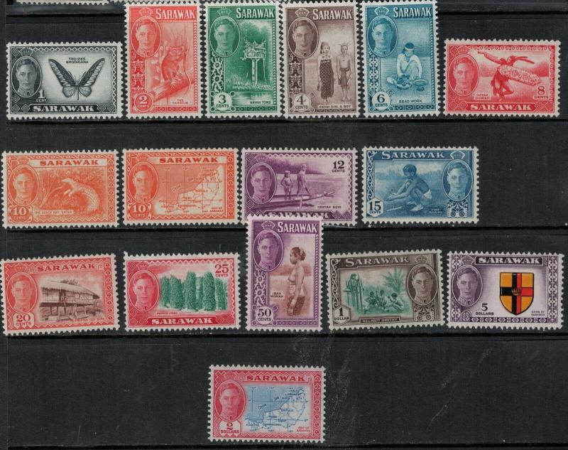 Sarawak 1950 SC 180-195 Mint Set SCV $124.00