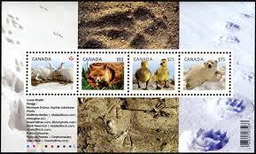 Canada #2424  Baby Animals Souvenir Sheet (Duck, Fox, Polar Bear, Hare) MNH