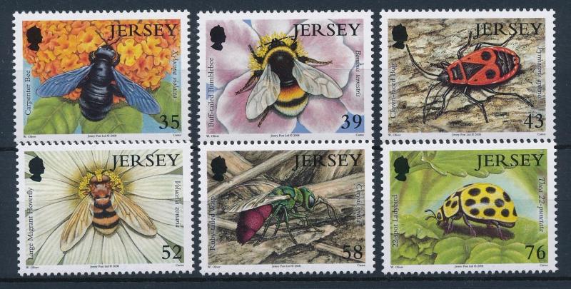 [41347] Jersey 2008 Insects Insekten Insectes Bees Wasp Ladybird MNH