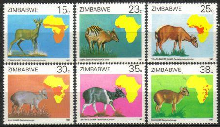 Zimbabwe - 1987 Duiker Survey Set MNH**SG 718-723