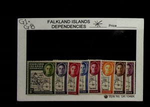 Falkland Islands, Dependencies 1946 SG G1 - G8 * MH KGVI (002700)