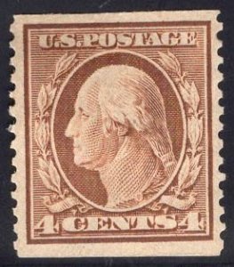 US Stamp #354 4c Washington Coil Mint Hinged SCV $200