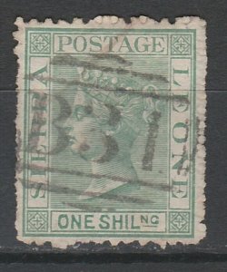 SIERRA LEONE 1872 QV 1/- PERF 12.5 WMK CROWN CC SIDEWAYS USED