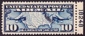 US #C7 Used VF-XF. Plate #18248 Single. Fresh color.   11303