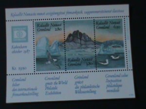 GREENLAND-SC#175-HAFNIA'87 WORLD STAMP SHOW DANMARK-MNH- S/S-VF LAST ONE