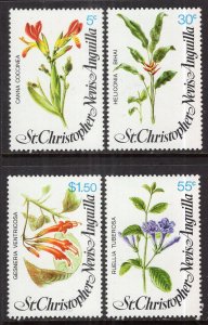 St Kitts Nevis 380-383 Flowers MNH VF