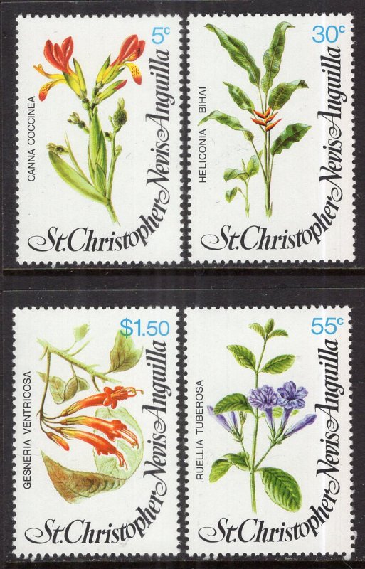 St Kitts Nevis 380-383 Flowers MNH VF