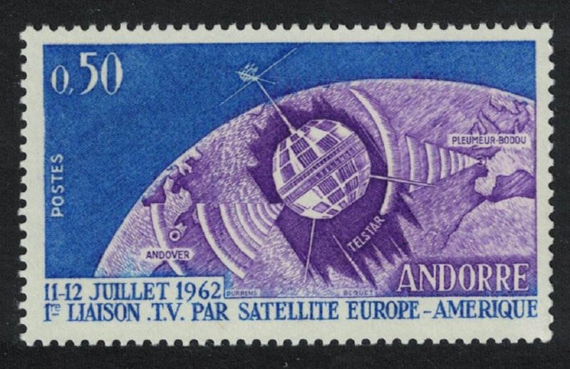 Andorra Fr. First Trans-Atlantic TV Satellite Link 1962 MNH SG#F185