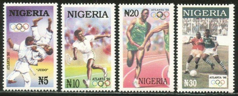 NIGERIA Sc#671-674 1996 Atlanta Olympics Complete Set OG Mint NH