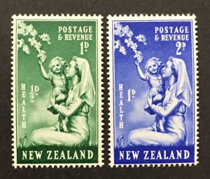 New Zealand 1949 #b34-5, Nurse & Child, MNH.