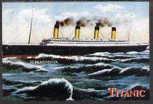 TURKMENISTAN SHEET IMPERF TITANIC SHIPS