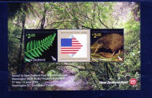 NEW ZEALAND #2070 2006 WASHINGTON PHILATELIC EXIBITION MINT VF NH O.G S/S