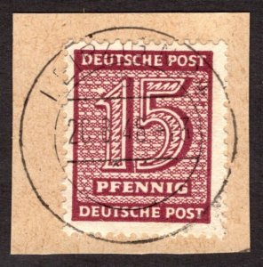 1945, Germany, West Saxony, 15pf, Used, Mi 133Y