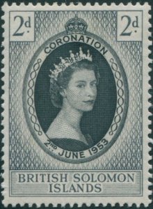 Solomon Islands 1953 SG81 2d Coronation MLH