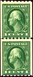 U.S. #410 MINT Line Pair