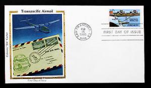 Colorano Silk C115 Transpacific Airmail First Day Cover