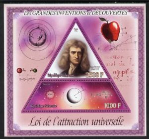 GABON - 2014 - Great Inventions,  Newton -Perf 2v Sheet-MNH-Private Issue