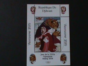 DJIBOUTI- WALT DISNEY CARTOON-14TH OLYMPIC GAMES-BEIJING'08-FANCY CANCEL-