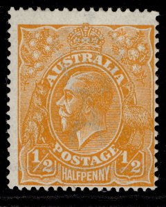 AUSTRALIA GV SG56, ½d orange, M MINT.