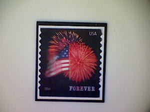 United States, Scott #4854, used(o), 2014, Flag and Fireworks, (49¢)