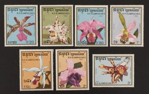 Cambodia 1988 #898-904, Orchids, MNH.