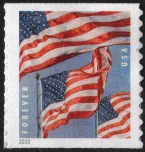 SC#5656 (Forever) U.S. Flags Coil Single: BCA (2022) SA