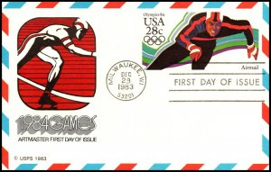 Scott UXC21 28 Cents Speed Skater Artmaster FDC - Unaddressed