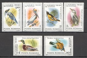 1985 Romania Birds Audubon Fauna #4149-4154 Set ** Rm367