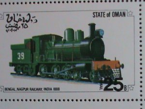 OMAN STAMP:WORLD FAMOUS CLASSIC TRAINS- STAMPS : MNH FULL SHEET VERY FINE