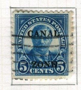 CANAL ZONE; 1924 early Presidential Series Optd. issue fine used 5c. value