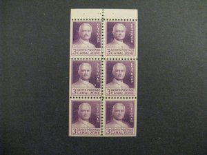 Canal Zone #117a Booklet Pane of 6 Mint NH OG  p2403.4760