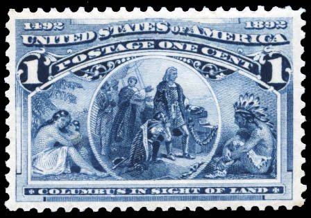 United States #230 Mint nh very fine to extremely fine   Cat$33 1893, 1¢ Col...