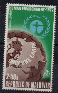 MALDIVES - 1972 - ENVIRONMENT - ONLY ONE EARTH - 2.50r -