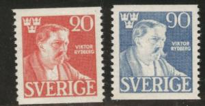 SWEDEN Scott 363-364 MNH** 1945 coils CV$ 7.35