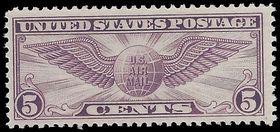 Scott C12 5c US Airmail Winged Globe 1930 Mint NH