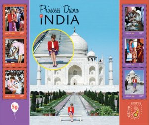 Liberia 2011 - Princess Diana In India - Indipex Sheet of Six Stamps MNH