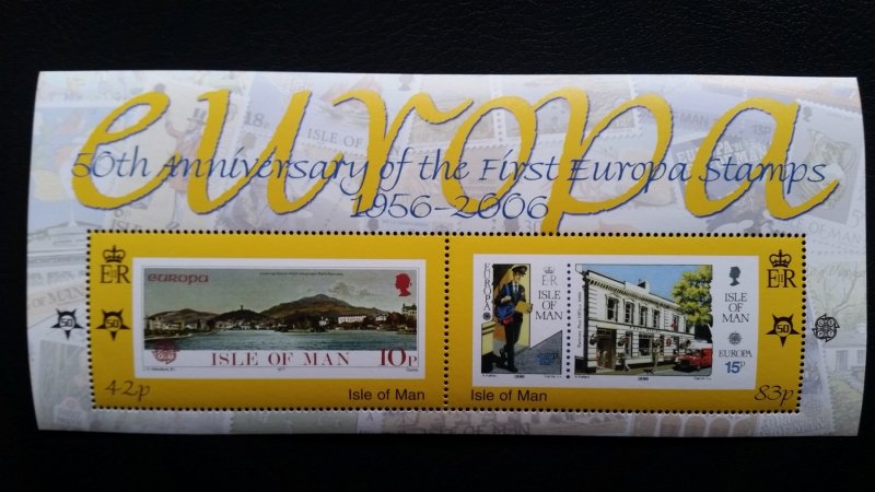 50th anniversary of EUROPA stamps - Isle of Man 1x Bl perf ** MNH