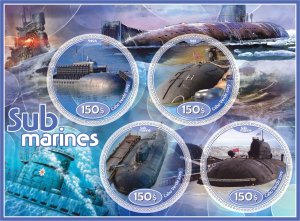 Stamps. Ships. Submarines 2019 year 1+1 sheets perforated