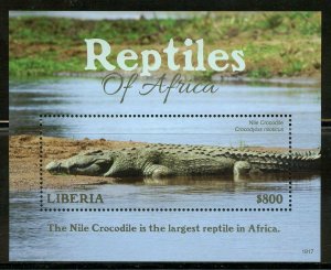 LIBERIA  2019  REPTILES SOUVENIR SHEET MINT NEVER HINGED