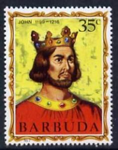 BARBUDA - 1970 - English Monarchs, John - Perf 1v - Mint Never Hinged