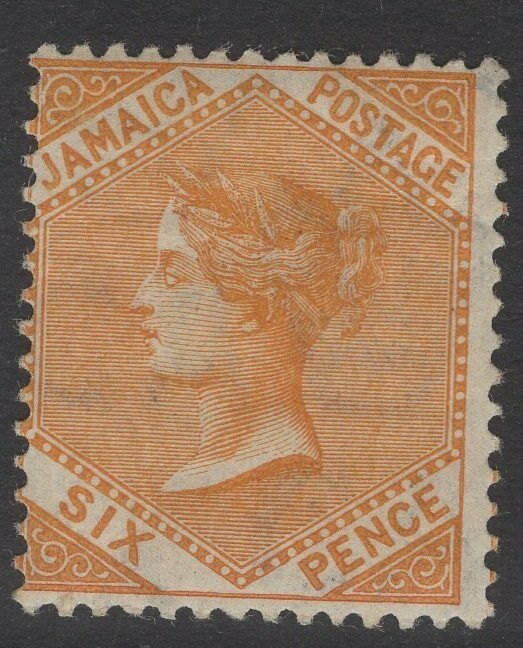 JAMAICA SG51 1906 6d DULL ORANGE MTD MINT