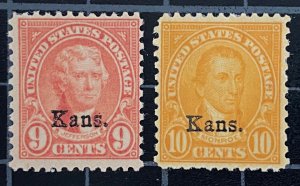 US Stamps-SC# 678 & 679 - MOGH - CV $36.50