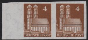 635 4pf Our Lady's Church, Munich Imperf Pair