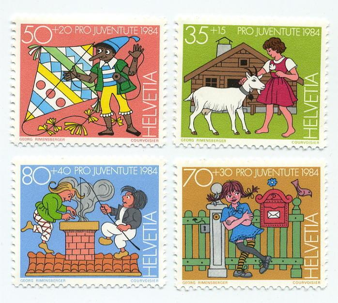 Switzerland-Scott's # B509-B512 Childrens Stories - M NH