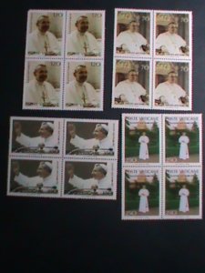 ​VATICAN CITY-1978 SC# 641-4 POPE JOHN PAUL I  MNH BLOCK OF 4 STAMPS-VERY FINE