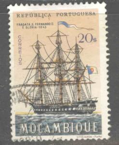 Mozambique Scott 453 Used Sailing ship stamp