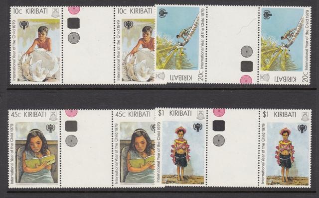 Kiribati 345-8 gutter pairs mnh