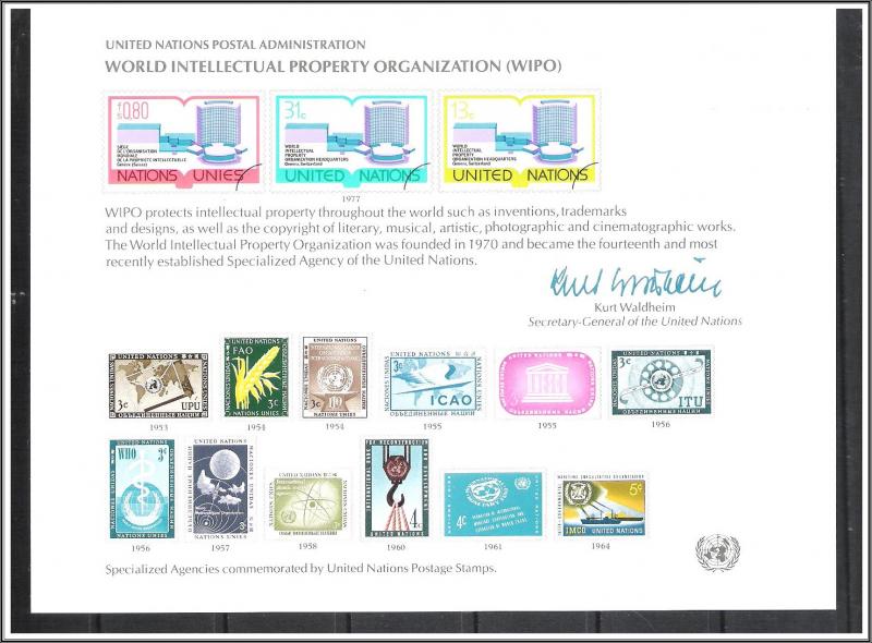 UN New York #SC11 WIPO Souvenir Card