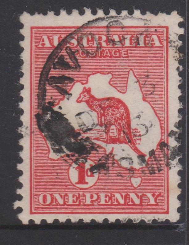 Australia 1913 Kangaroo Sc#2 Used Avoca Tasmania Cancel  and Variety